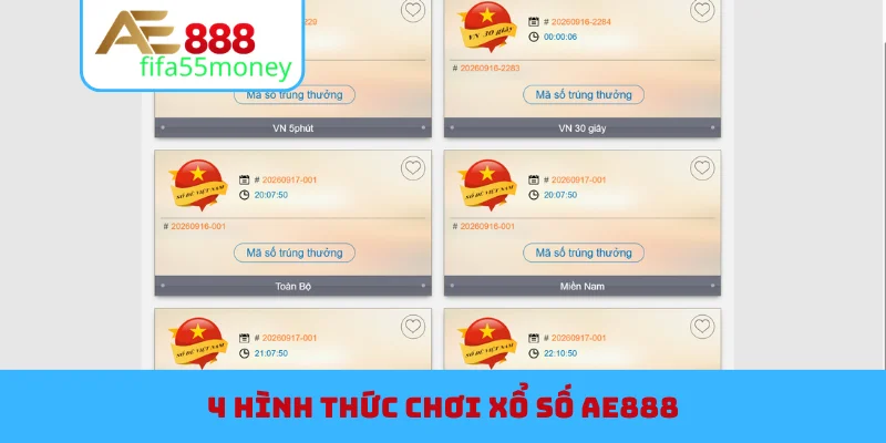 4 hình thức chơi xổ số AE888