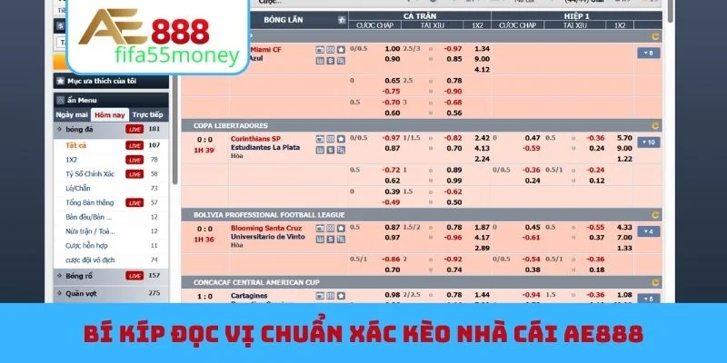 Bí kíp đọc vị chuẩn xác kèo nhà cái AE888