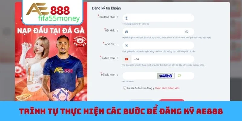 Trình tự thực hiện các bước để đăng ký AE888